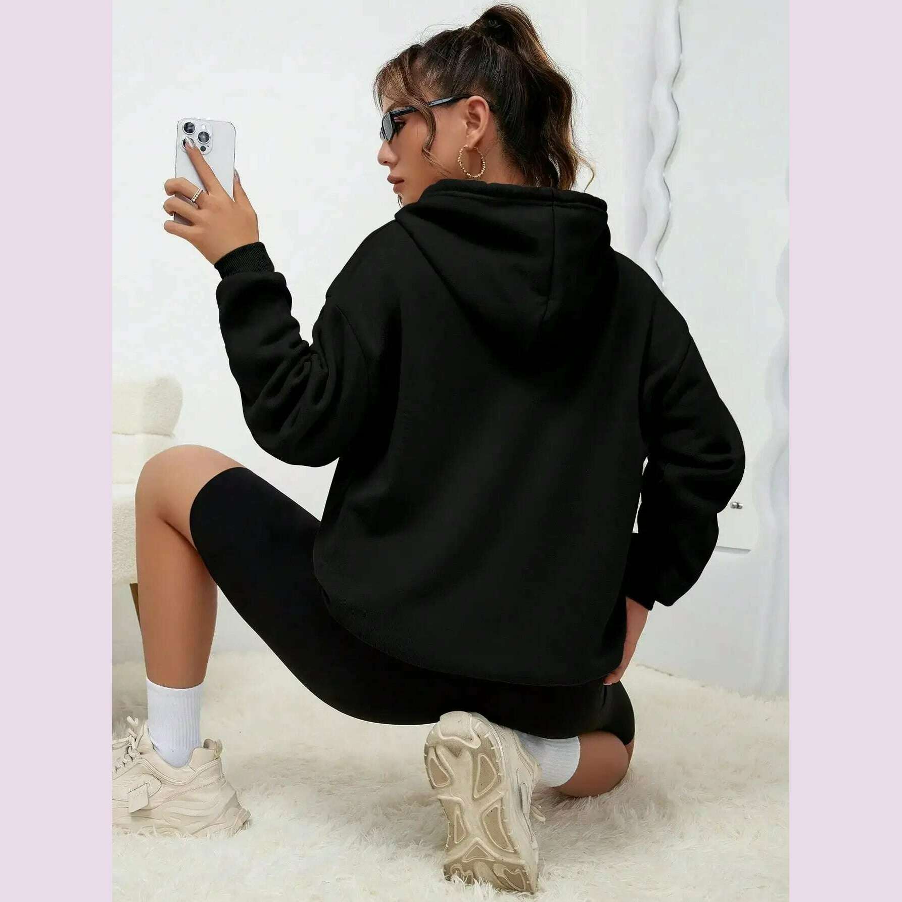 Los Angeles Art Letter Design Women Streetwear American Style Fashion Sweatshirt Autumn Hip Hop Female Hoodies Casual Fleece Top - KIMLUD