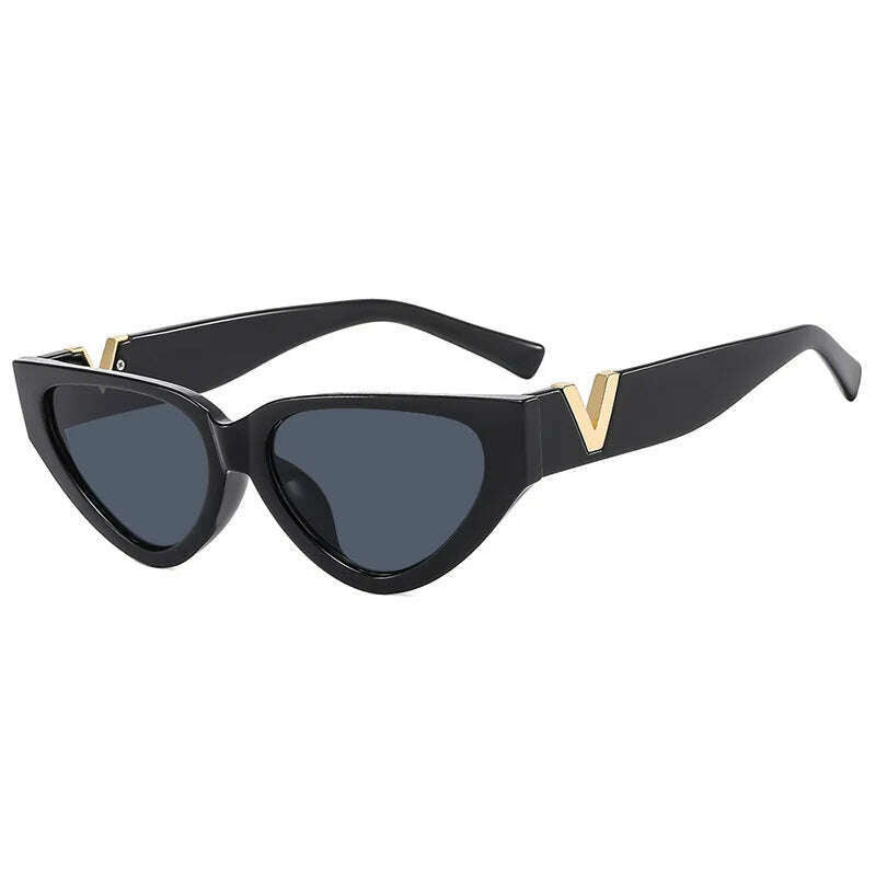 Luxury Vintage Cat Eyt Sunglasses Women 2023 Fashion V Brand Designer Cateye Sun Glasses Female Eyewear UV400 Gafas De Sol Mujer - KIMLUD