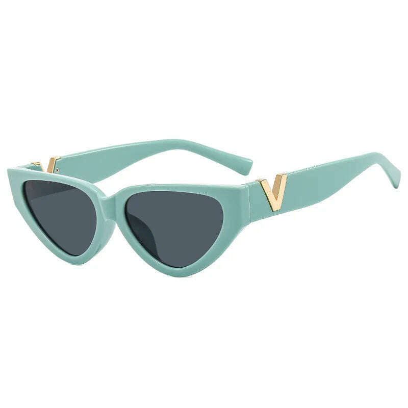 Luxury Vintage Cat Eyt Sunglasses Women 2023 Fashion V Brand Designer Cateye Sun Glasses Female Eyewear UV400 Gafas De Sol Mujer - KIMLUD