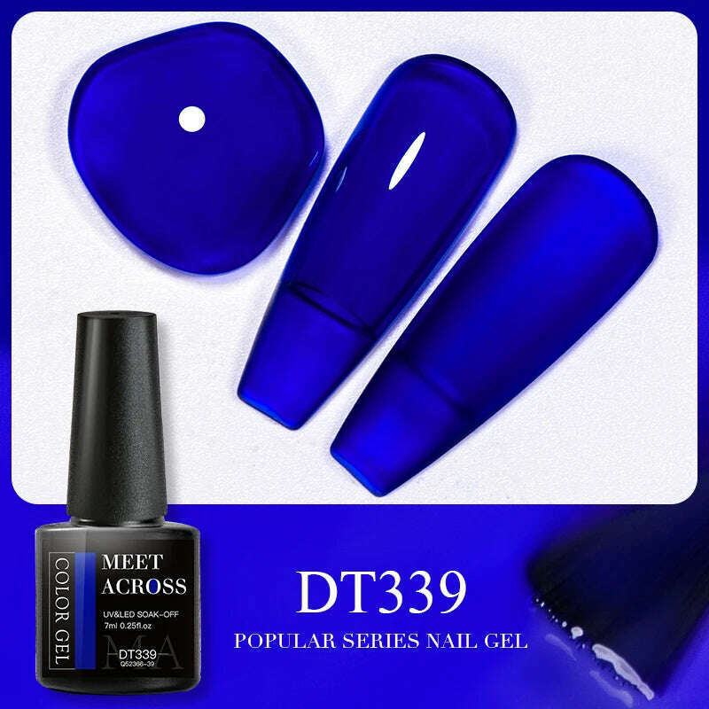 MEET ACROSS 5ml Pink Dried Flower Gel Nail Polish Natural Flower Fairy Nail Art Gel Soak Off UV LED Painting Varnishes For Nails - KIMLUD