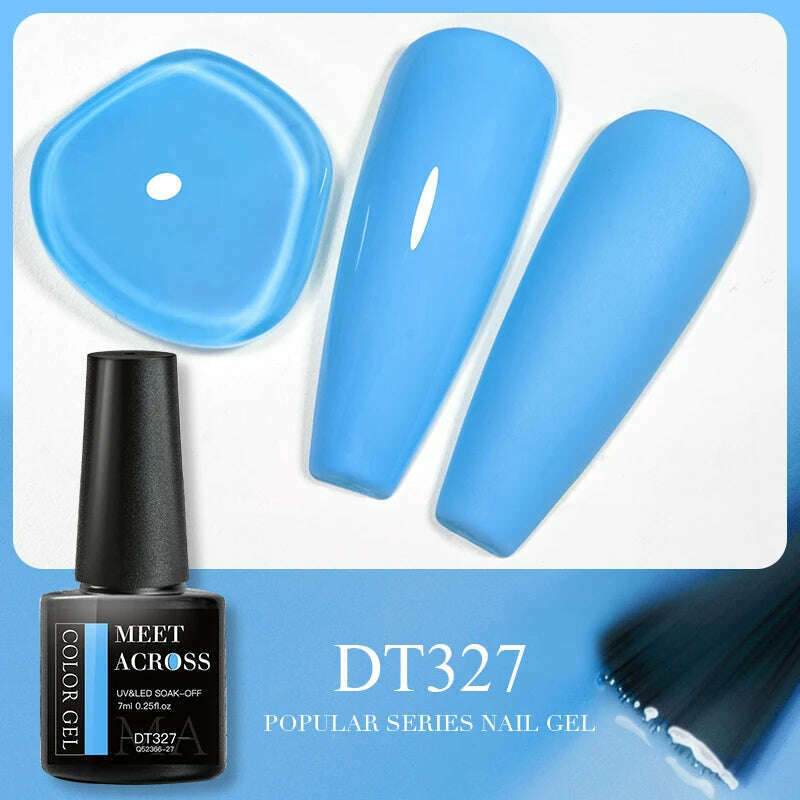 MEET ACROSS 5ml Pink Dried Flower Gel Nail Polish Natural Flower Fairy Nail Art Gel Soak Off UV LED Painting Varnishes For Nails - KIMLUD