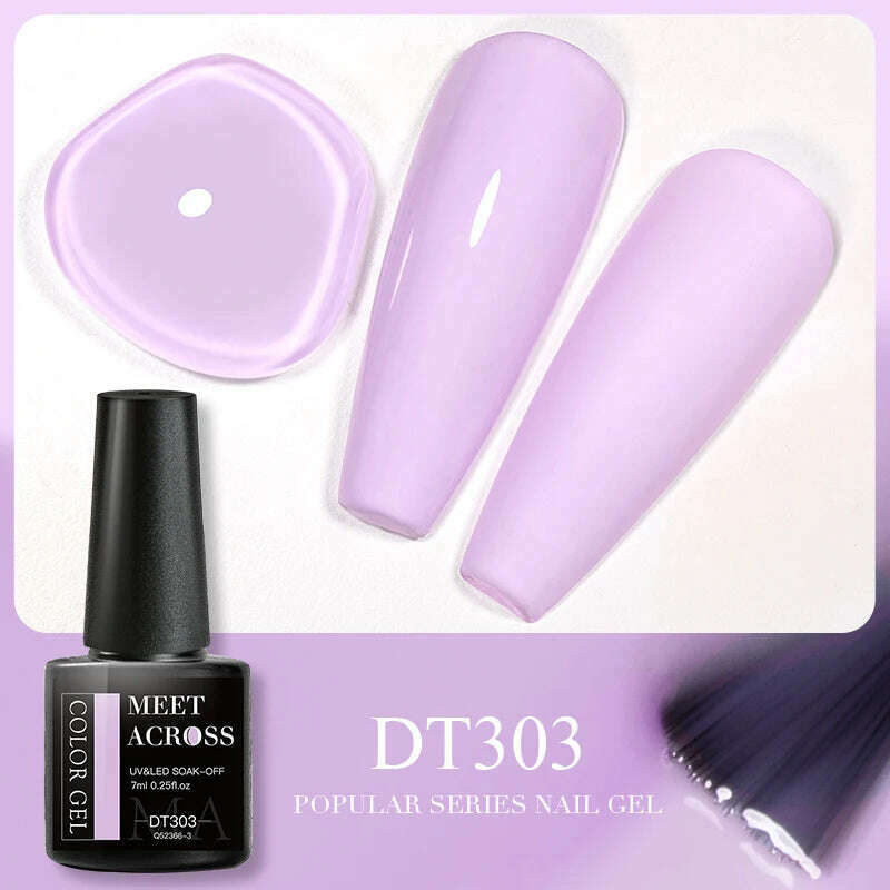 MEET ACROSS 5ml Pink Dried Flower Gel Nail Polish Natural Flower Fairy Nail Art Gel Soak Off UV LED Painting Varnishes For Nails - KIMLUD