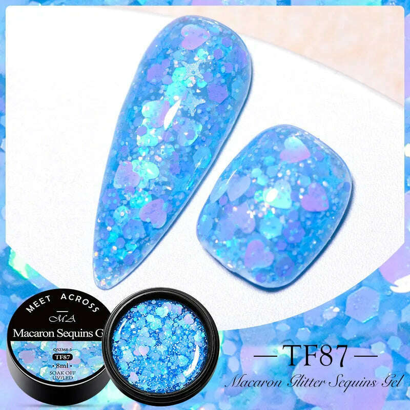 MEET ACROSS 5ml Pink Dried Flower Gel Nail Polish Natural Flower Fairy Nail Art Gel Soak Off UV LED Painting Varnishes For Nails - KIMLUD