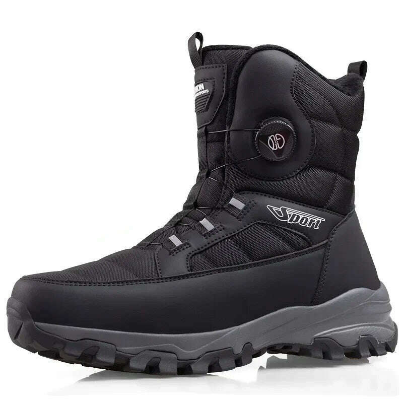 Men Boots 2024 Winter New Waterproof Non-slip Thicken Plush Cotton Shoes For Male -40℃ Warm Snow Boots Men Botas Para Hombres - KIMLUD