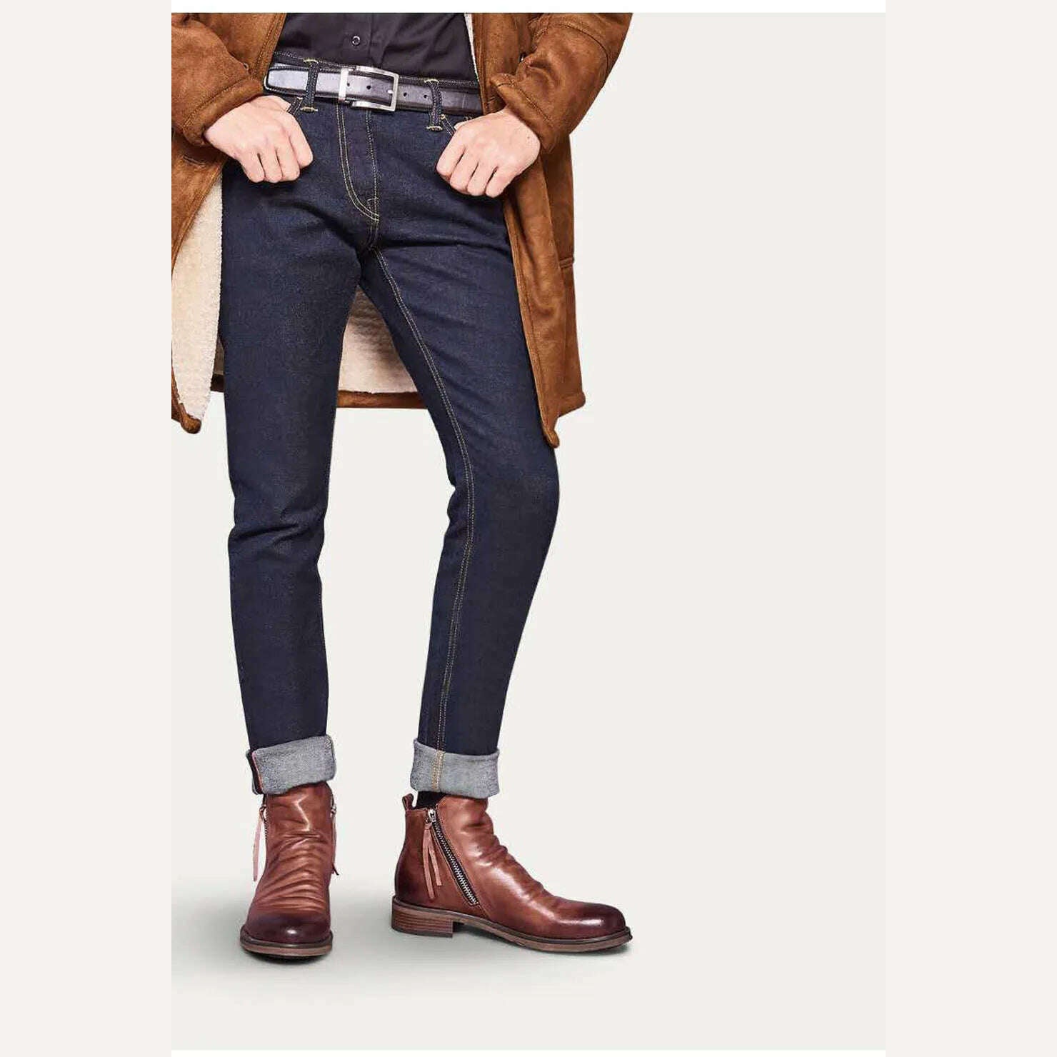 Men Leather Boots 2021 Fashion High-top Tassel Zip PU Leather Shoes Autumn Winter Ankle Boots Men Boots Plus Size 48 - KIMLUD