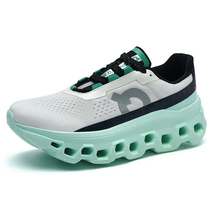 KIMLUD, Men Sports Shoes Luxury Casual Sneakers Mesh Running Shoes Summer Lightweight Platform Fashion Basketball Walking Shoes for Men, WhiteLakeBlue / 45, KIMLUD APPAREL - Womens Clothes