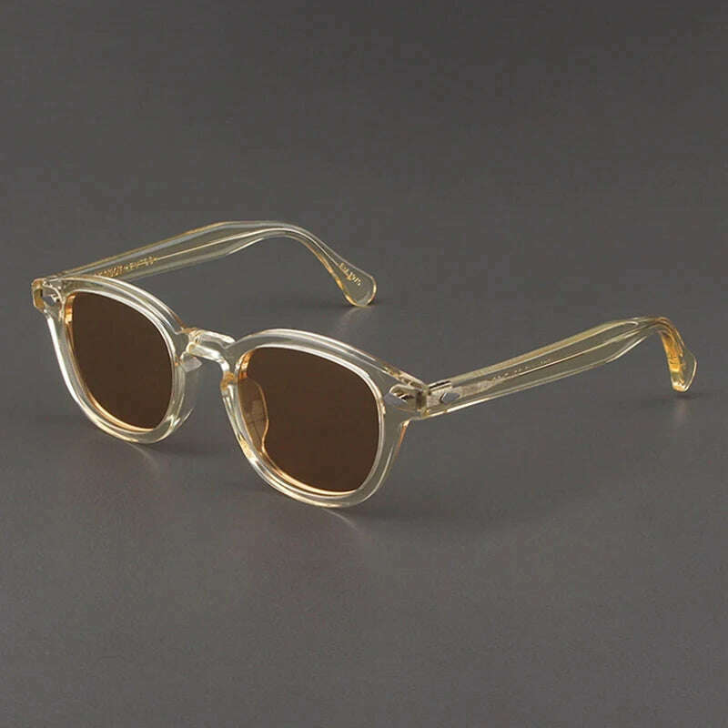 Men's Sunglasses Lemtosh Woman Johnny Depp Polarized Sun Glasses Acetate Frame Luxury Brand Vintage Driver's Shade - KIMLUD
