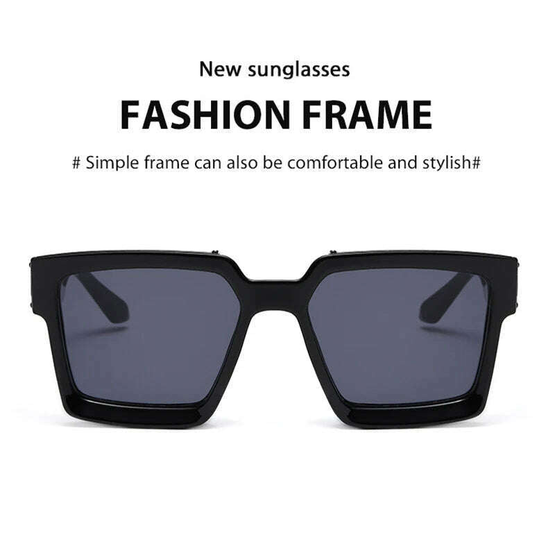Millionaire Sunglasses For Men Vintage Square Fashion Glasses Luxury Retro Sunglasses Women Trending Punk Gafas De Sol Lentes - KIMLUD