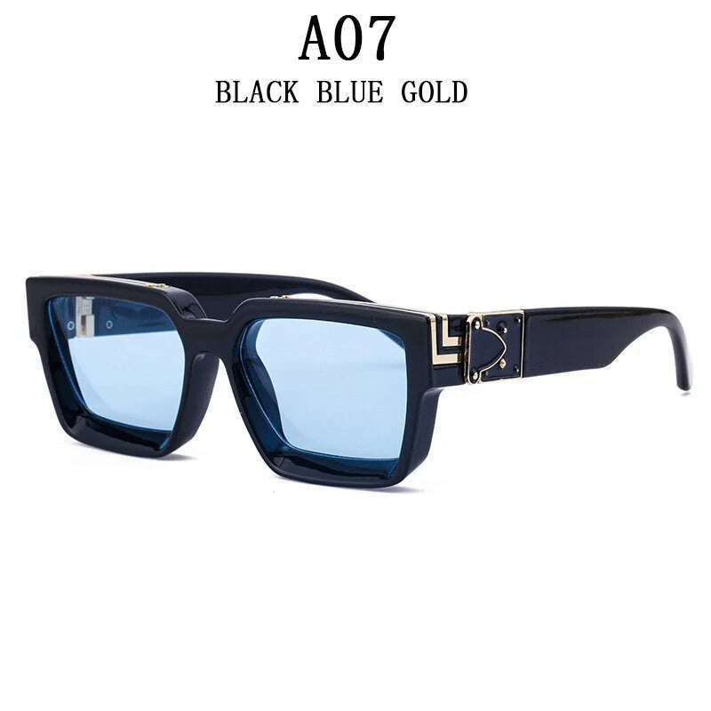 Millionaire Sunglasses For Men Vintage Square Fashion Glasses Luxury Retro Sunglasses Women Trending Punk Gafas De Sol Lentes - KIMLUD