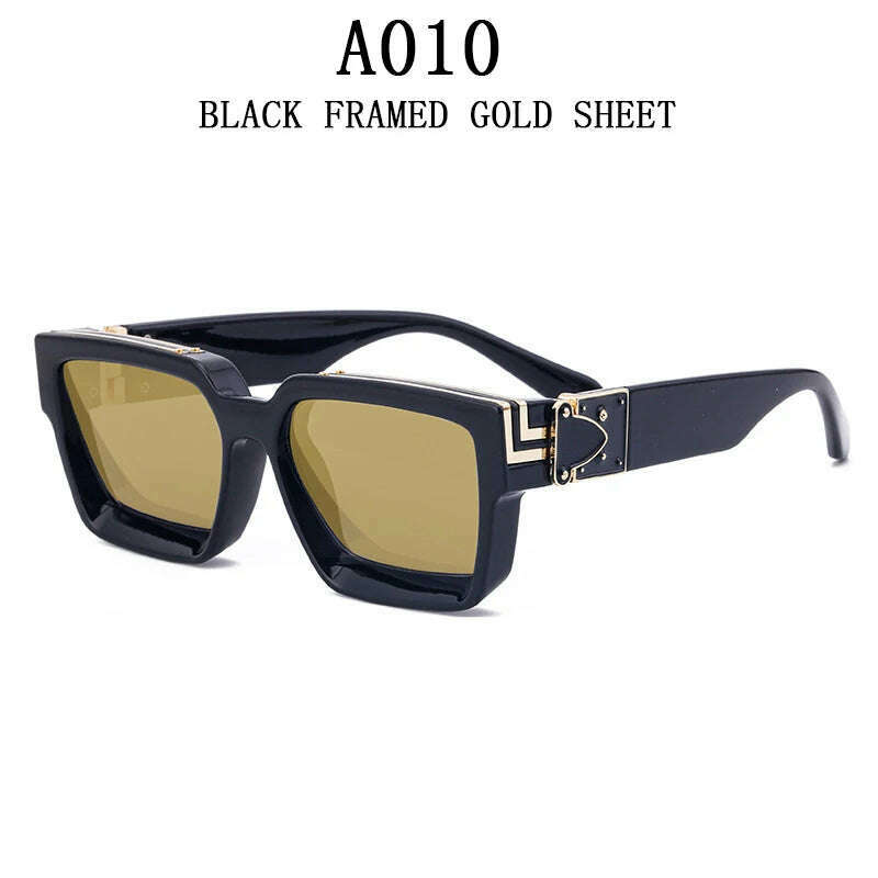 Millionaire Sunglasses For Men Vintage Square Fashion Glasses Luxury Retro Sunglasses Women Trending Punk Gafas De Sol Lentes - KIMLUD
