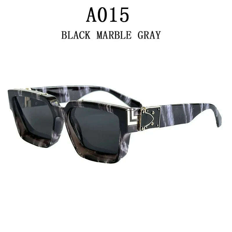 Millionaire Sunglasses For Men Vintage Square Fashion Glasses Luxury Retro Sunglasses Women Trending Punk Gafas De Sol Lentes - KIMLUD