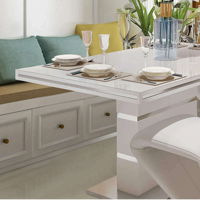Mobile Nordic Dining Tables Bedside Restaurant Neat Center Conference Dining Tables Patio Mesa De Cozinha Kitchen Furniture - KIMLUD