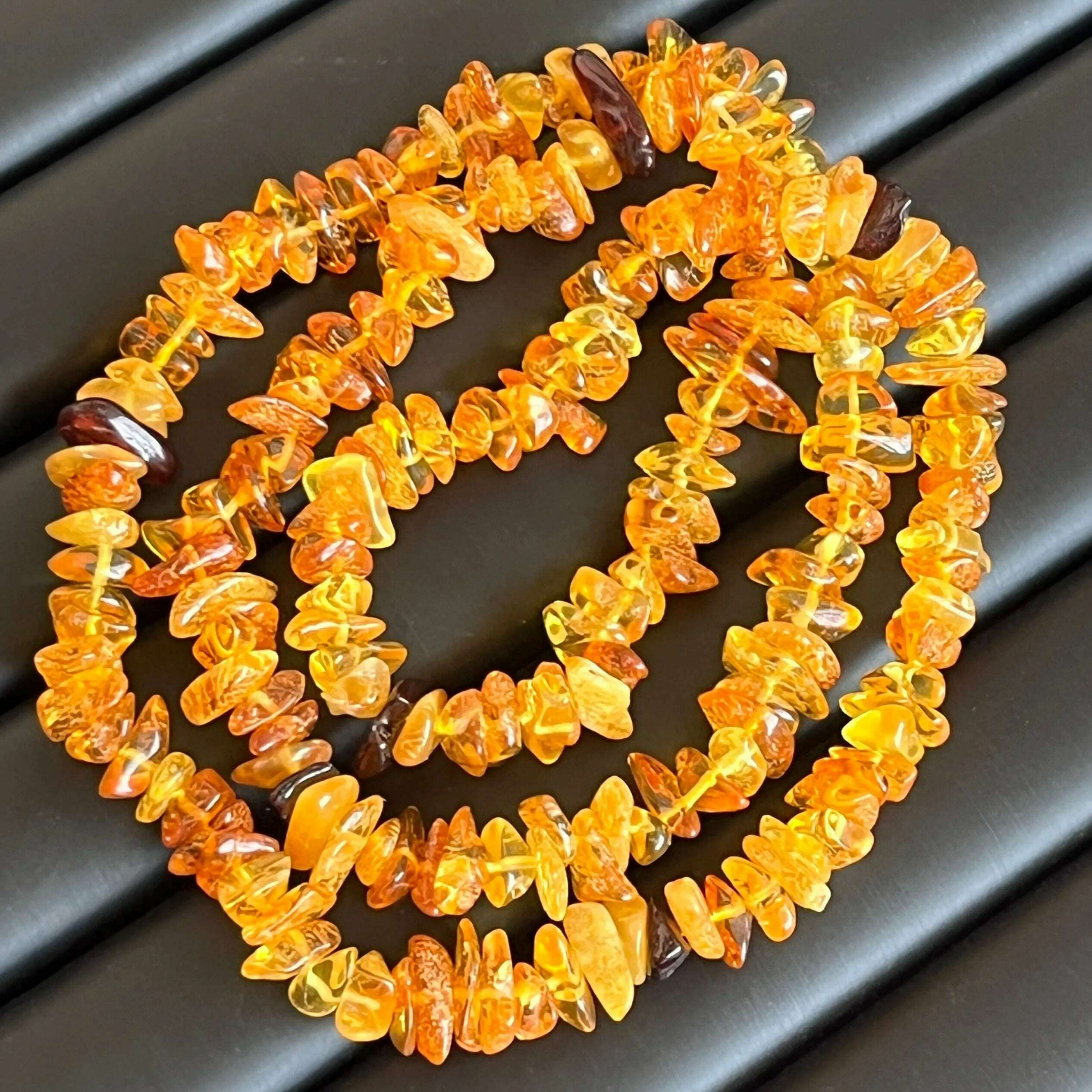 KIMLUD, Natural Amber Necklaces Men Women Healing Gemstone Fine Jewelry Genuine Baltic Amber Raw Stone Beaded Necklace Sweater Chain, KIMLUD Womens Clothes