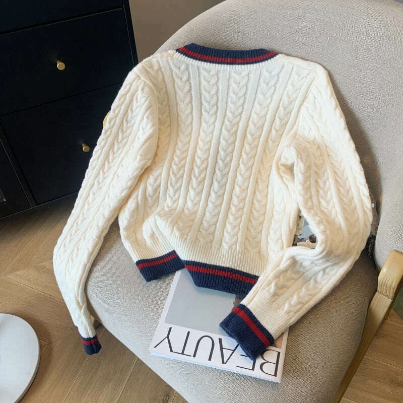 KIMLUD, New 2024 Autumn Winter Cashmere Top Women V Neck Pullover Warm Knitwear Jumper Woman Clothes Twist Outwear Knited Tops Women, KIMLUD Womens Clothes