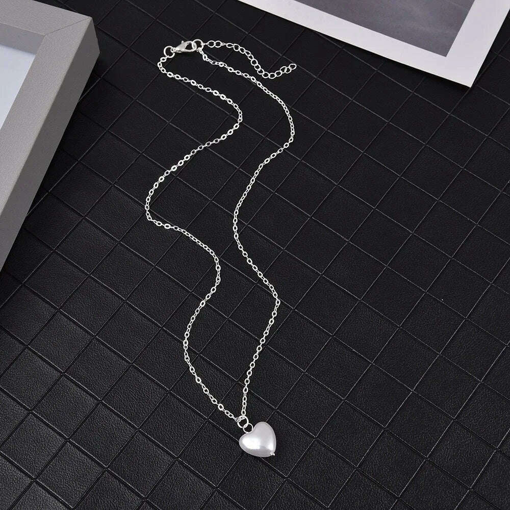 New Beads Women's Neck Chain Kpop Pearl Choker Necklace Gold Color Goth Choker Jewelry On The Neck Pendant 2021 Collar For Girl - KIMLUD