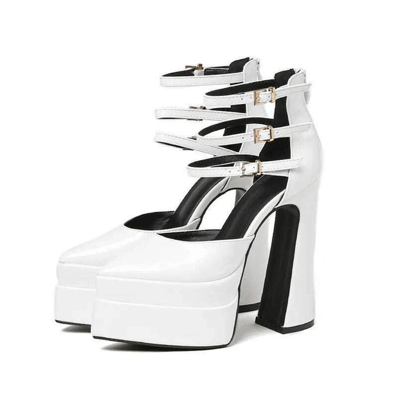 New brand Women Sandals Fashion Summer Shoes Sexy Ankle Strap Platform Wedges High heels Gladiator Sandals Female Chunky Shoes - KIMLUD