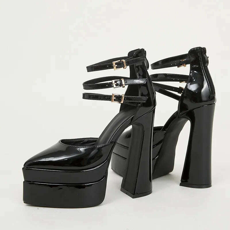 New brand Women Sandals Fashion Summer Shoes Sexy Ankle Strap Platform Wedges High heels Gladiator Sandals Female Chunky Shoes - KIMLUD