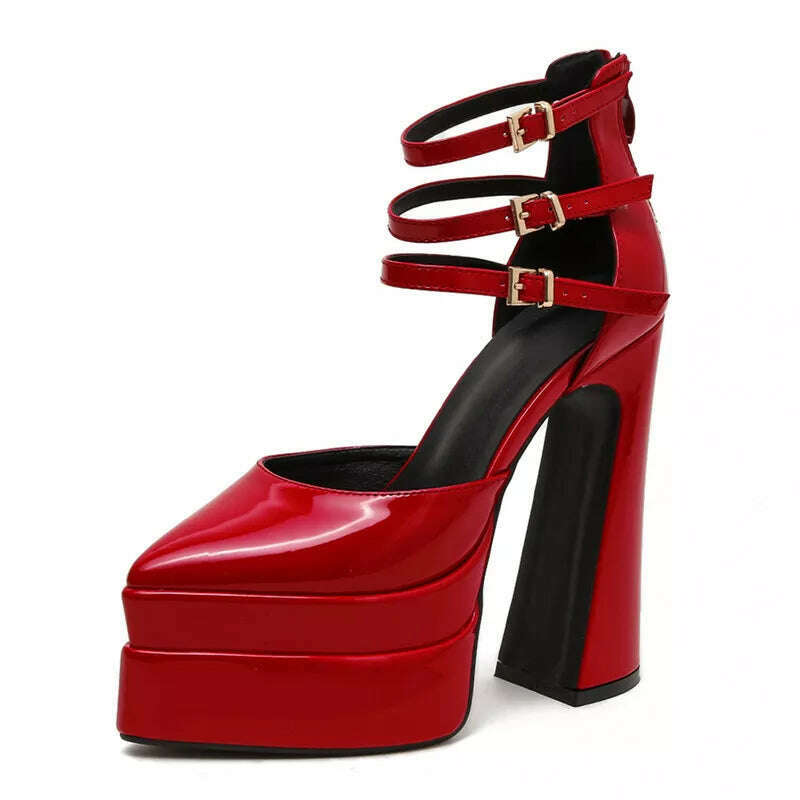 New brand Women Sandals Fashion Summer Shoes Sexy Ankle Strap Platform Wedges High heels Gladiator Sandals Female Chunky Shoes - KIMLUD