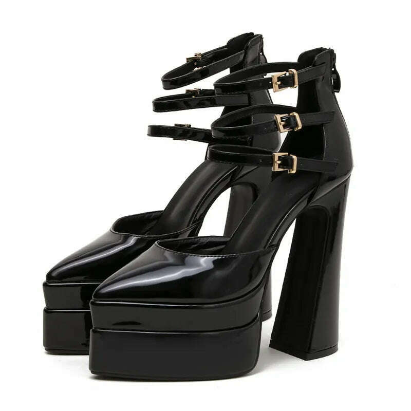 New brand Women Sandals Fashion Summer Shoes Sexy Ankle Strap Platform Wedges High heels Gladiator Sandals Female Chunky Shoes - KIMLUD