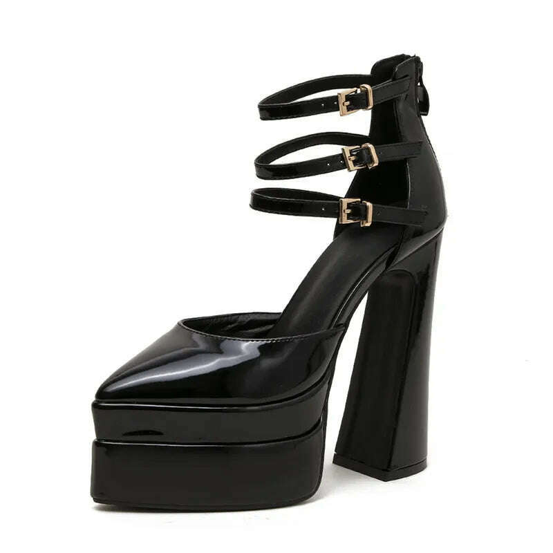 New brand Women Sandals Fashion Summer Shoes Sexy Ankle Strap Platform Wedges High heels Gladiator Sandals Female Chunky Shoes - KIMLUD