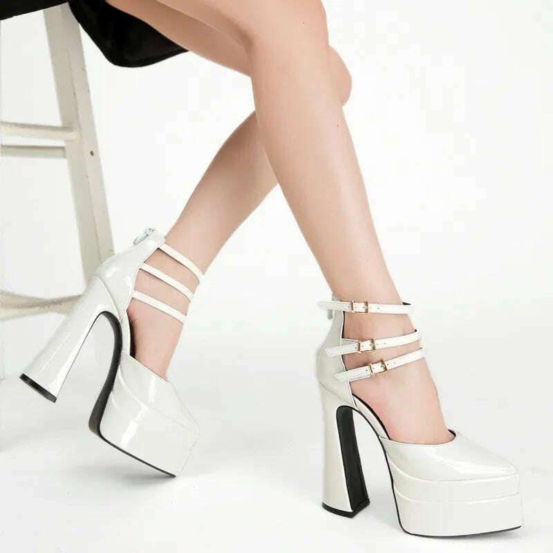 New brand Women Sandals Fashion Summer Shoes Sexy Ankle Strap Platform Wedges High heels Gladiator Sandals Female Chunky Shoes - KIMLUD
