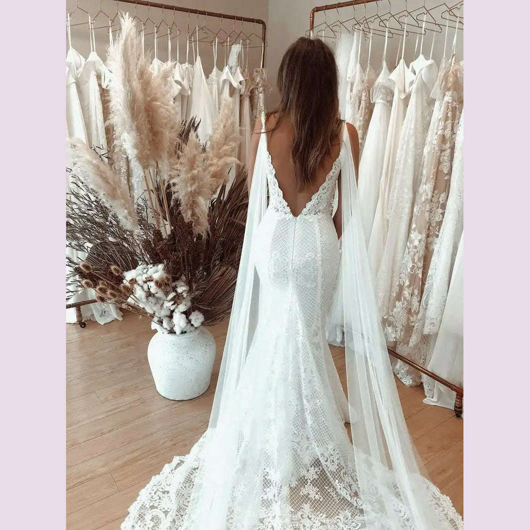 KIMLUD, NZUK 2pc Bridal Wings Veil Halter Cape Veil Wedding Cloak for Wedding Dress Bolero Plus Size Covered Party Woman, KIMLUD Womens Clothes