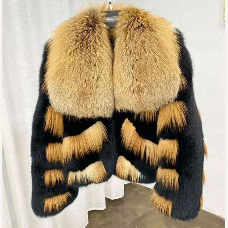 OFURTEBUY Natural Real Fox Fur Coat Women Fur Coat For Women Warm Luxury Winter Jacket Women Promotion Female Vest Plus Size - KIMLUD