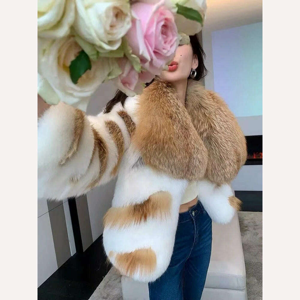 OFURTEBUY Natural Real Fox Fur Coat Women Fur Coat For Women Warm Luxury Winter Jacket Women Promotion Female Vest Plus Size - KIMLUD