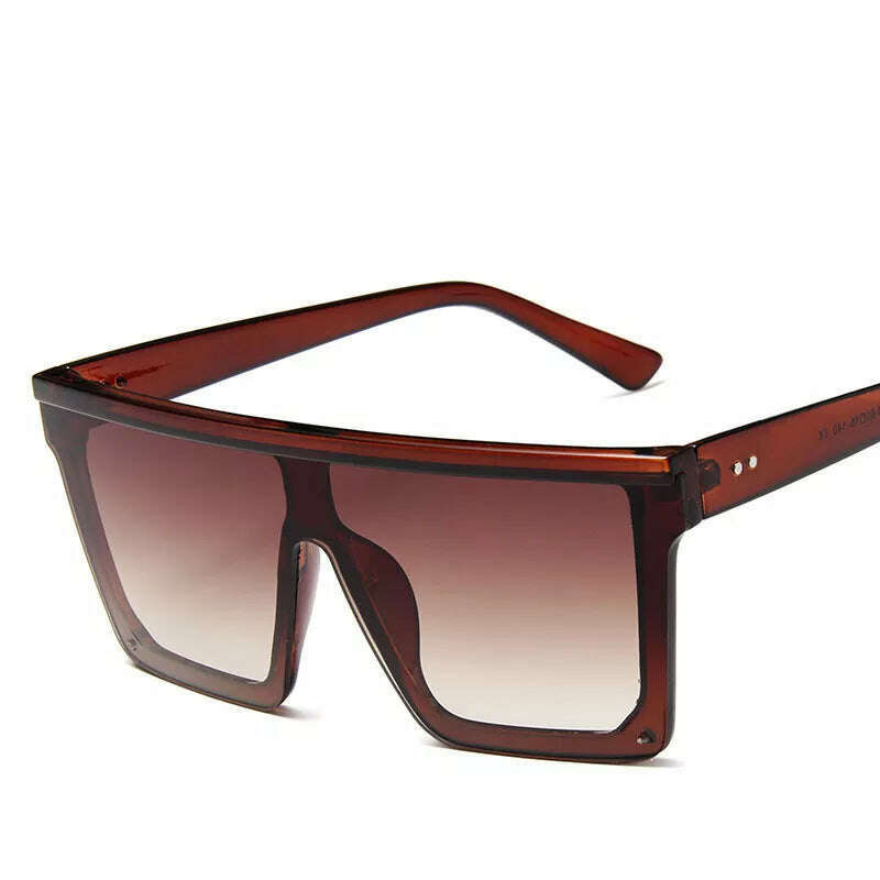 OLOPKY 2022 Oversized Square Sunglasses Women Vintage Big Frame Women Sun Glasses Fashion Shades for Women/Men Gafas De Sol - KIMLUD