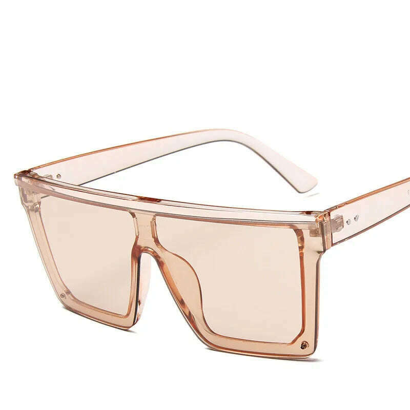 OLOPKY 2022 Oversized Square Sunglasses Women Vintage Big Frame Women Sun Glasses Fashion Shades for Women/Men Gafas De Sol - KIMLUD