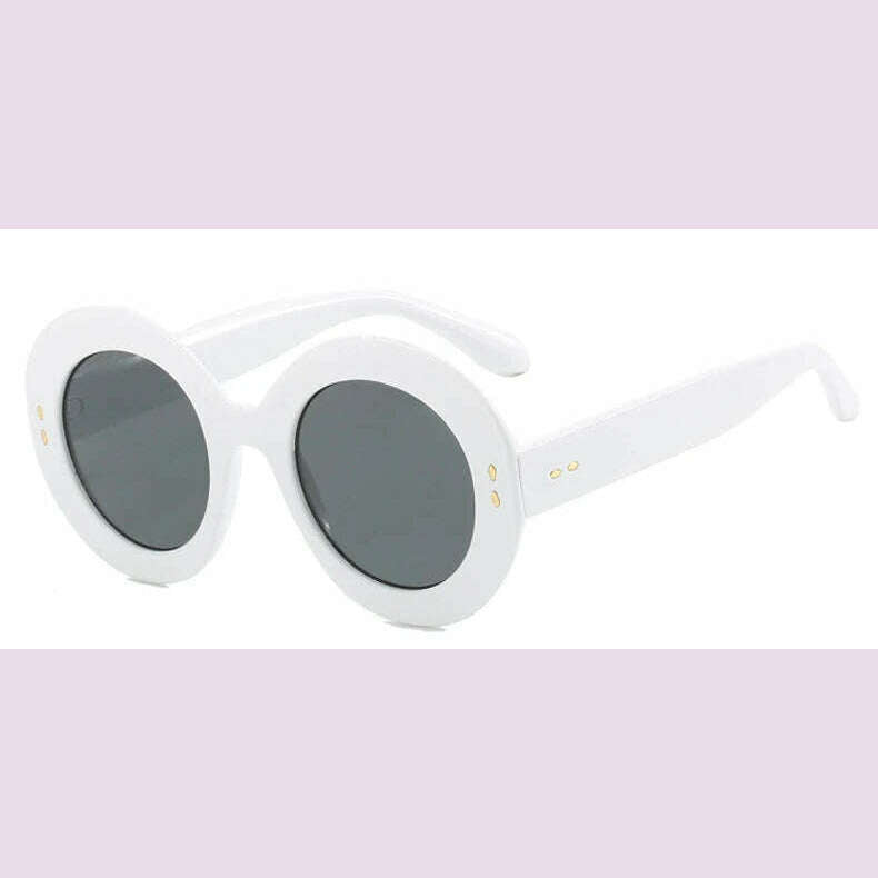 KIMLUD, Oversized Round Glasses Frames Women Fashion Clear Lens Optical Eyeglasses Frame Ladies Eyewear Leopard Black, White Gray, KIMLUD APPAREL - Womens Clothes
