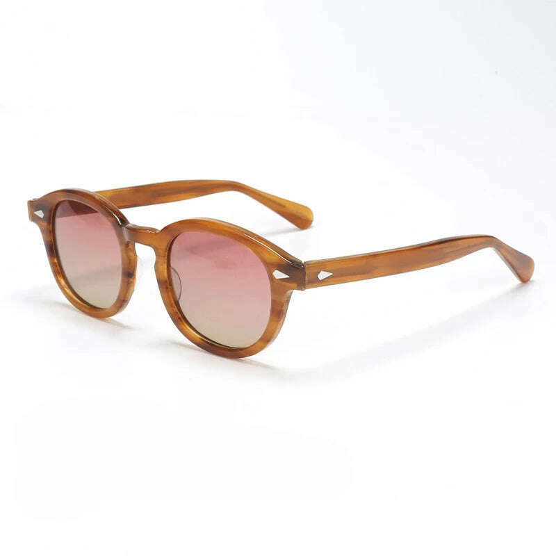 Polarized Sunglasses Men Brand Lemtosh Johnny Depp Sun Glasses Lens Woman Luxury Vintage Acetate Driver's Shade - KIMLUD