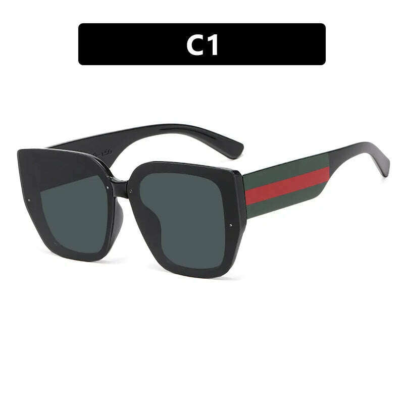 KIMLUD, Polygonal Mix Color Sunglasses Irregular 2024 New Women Sunglasses Retro Fashion Concave Shape Girls Eyewear Luxury Designer, KIMLUD Womens Clothes