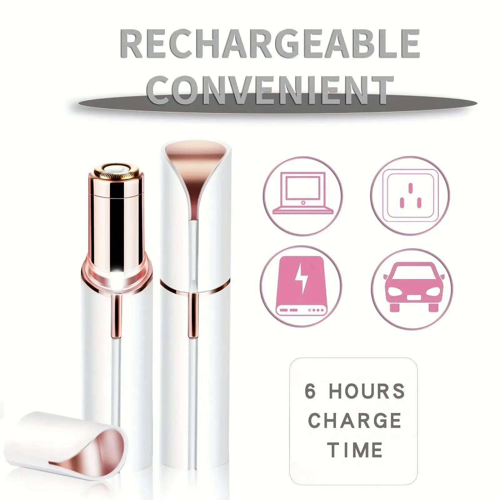 Portable Lipstick Shaped Electric Hair Remover For Women Painless And Effective Facial Hair Removal Home Razor Shaver Tool - KIMLUD