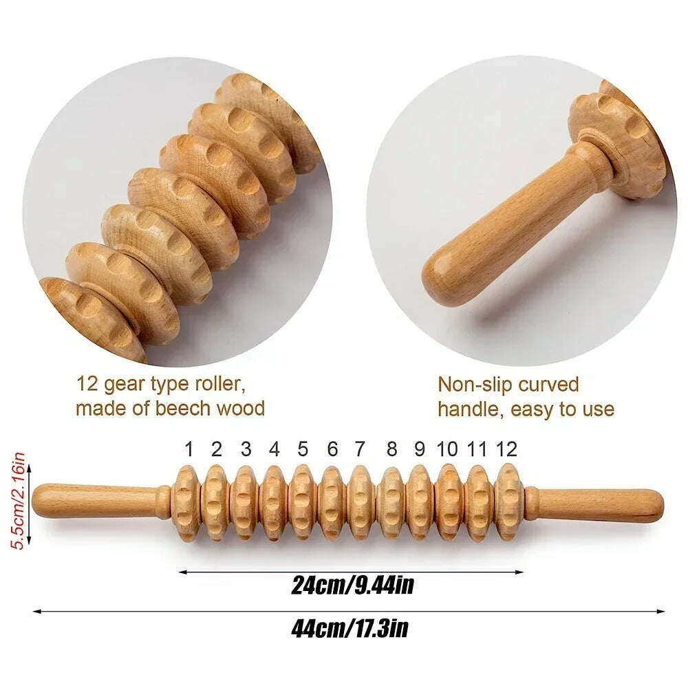 KIMLUD, Professional Wood Therapy Massage Tools, Maderoterapia Kit for Anticellulite, Gua Sha Tools for Body Shaping, Muscle Pain Relief, Type 4, KIMLUD APPAREL - Womens Clothes