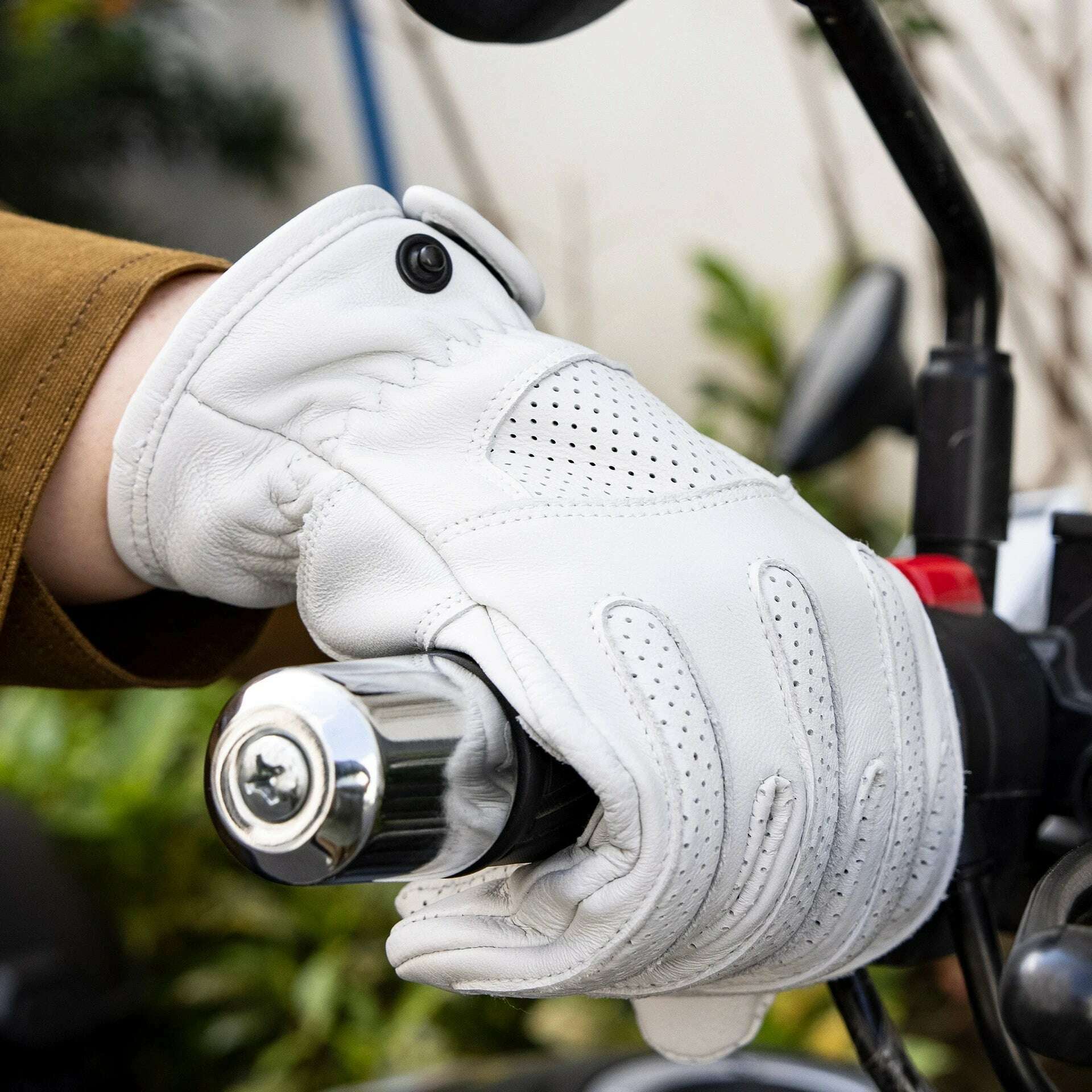 PST-0001 Super Offer! Genuine Thick Goat Skin Good Quality Leather Durable Rider Gloves - KIMLUD