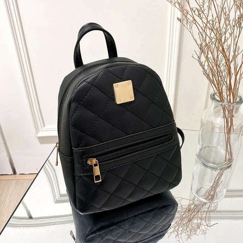 PU Leather Mini Women' Backpack Multi-Function Ladies Phone Pouch Pack Ladies School Backpack Shoulder Bags for Women mochilas - KIMLUD