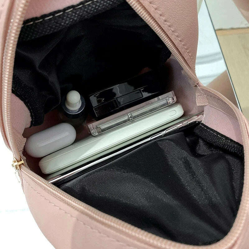 PU Leather Mini Women' Backpack Multi-Function Ladies Phone Pouch Pack Ladies School Backpack Shoulder Bags for Women mochilas - KIMLUD