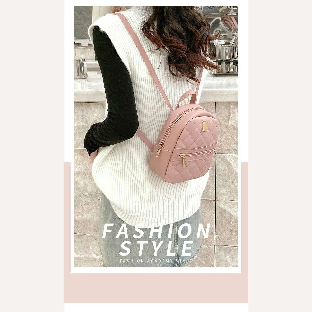 PU Leather Mini Women' Backpack Multi-Function Ladies Phone Pouch Pack Ladies School Backpack Shoulder Bags for Women mochilas - KIMLUD