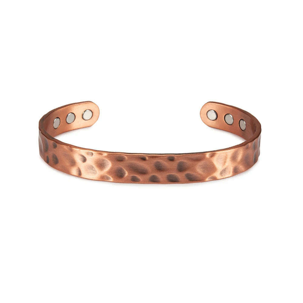 KIMLUD, Pure Copper Magnetic Bracelet Arthritis Adjustable 10mm Vintage Magnetic Bracelet Health Energy Copper Cuff Bracelet & Bangles, vintage, KIMLUD APPAREL - Womens Clothes