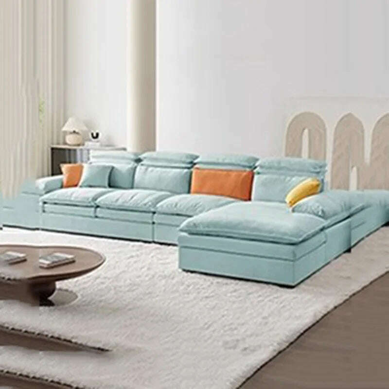 Relaxing White Sofa Nordic Lazy Elegant Soft Minimalist Puff Sofa Bedrooms Reclining Divani Da Soggiorno Living Room Furniture - KIMLUD