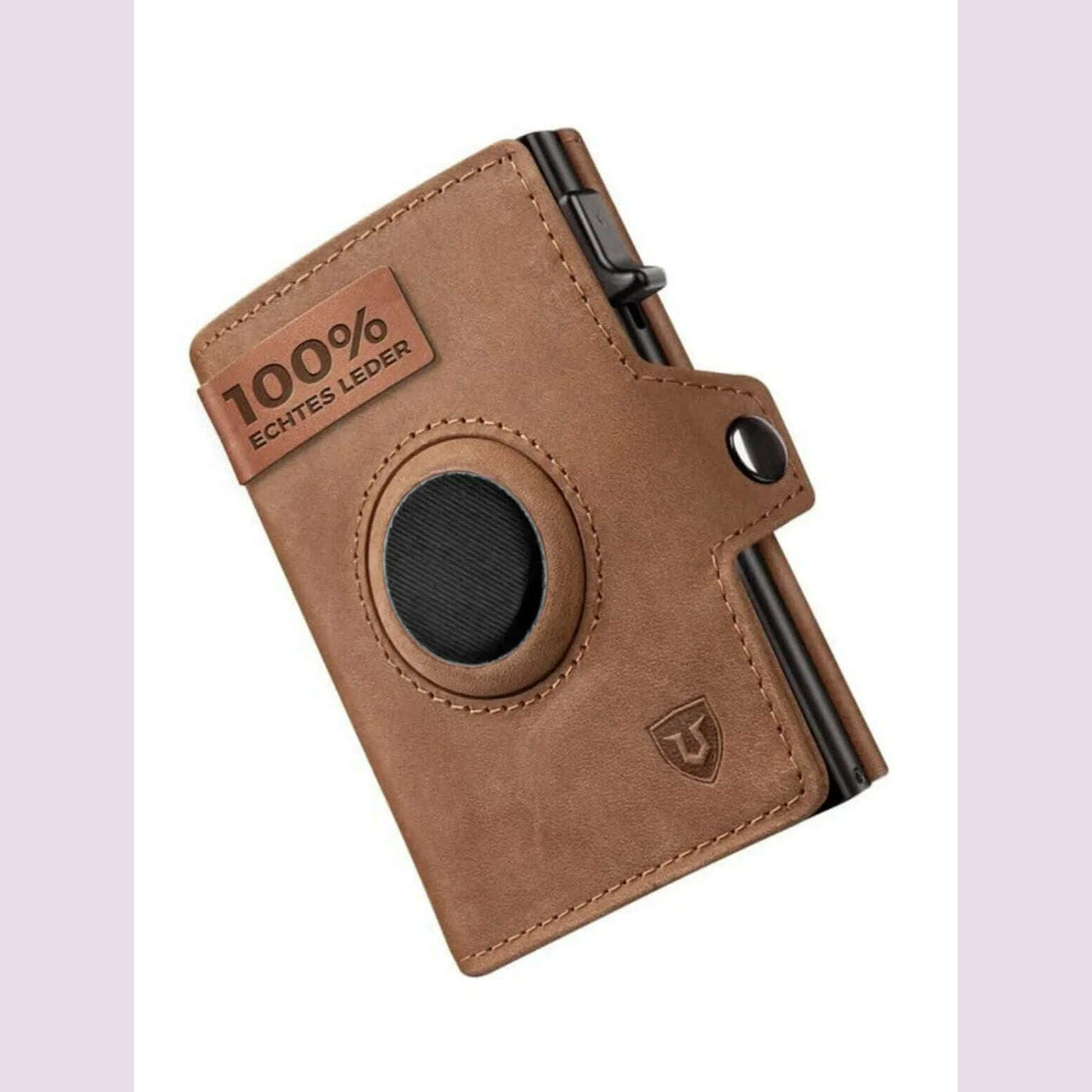 RFID Blocker Wallet for Men Genuine Leather Wallet with Coin Pocket Airtag Wallet - KIMLUD
