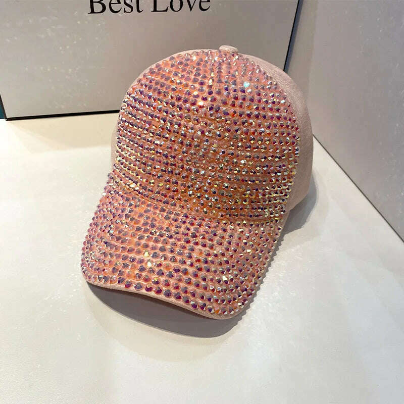 Rhinestone fedora Jazz Hats Cowboy Hat For Women And Men Double-sided Color Cap Red With Black diamond fedora Wholesale 2021 - KIMLUD