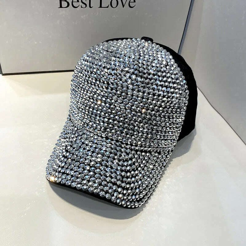 Rhinestone fedora Jazz Hats Cowboy Hat For Women And Men Double-sided Color Cap Red With Black diamond fedora Wholesale 2021 - KIMLUD