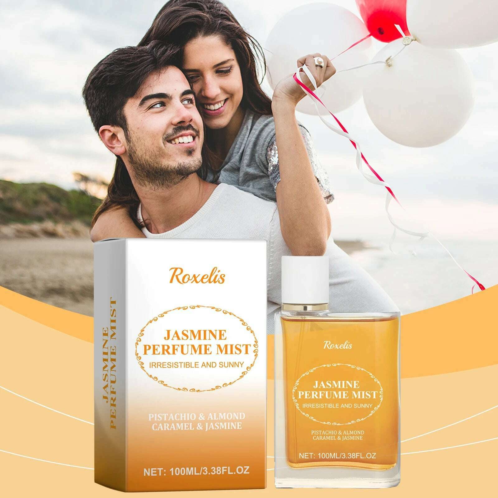 Roxelis 100ml Light Scented Brazilian Perfume for Women, Fresh, Natural and Lasting, Jasmine Wood Floral Fragrance Perfume - KIMLUD