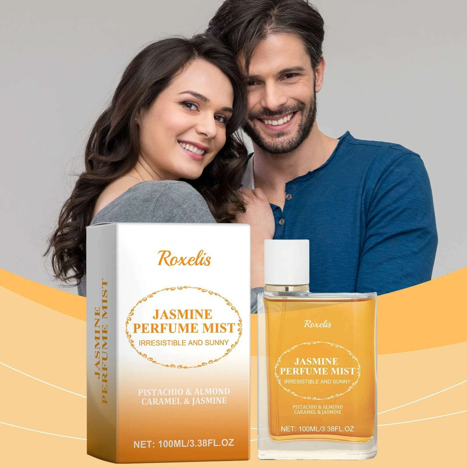 Roxelis 100ml Light Scented Brazilian Perfume for Women, Fresh, Natural and Lasting, Jasmine Wood Floral Fragrance Perfume - KIMLUD