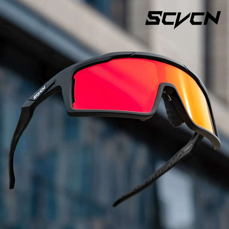 SCVCN Cycling Glasses Man Cycling Sunglasses UV400 Bicycle Eyewear Outdoor Bike Goggles Woman Dark Glasses Sports MTB Eyepieces - KIMLUD