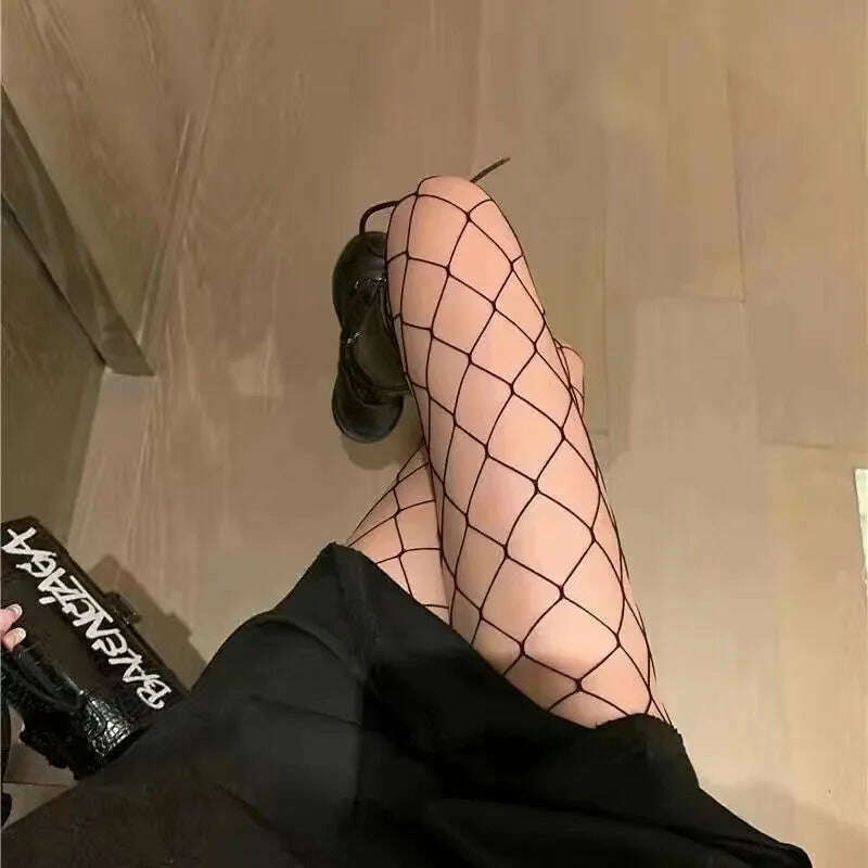 Sexy Women's Leopard Print Mesh Fishnet Net Pantyhose Stockings Party Tights Socks Stockings Lolita JK G Tights Gothic Clothes - KIMLUD