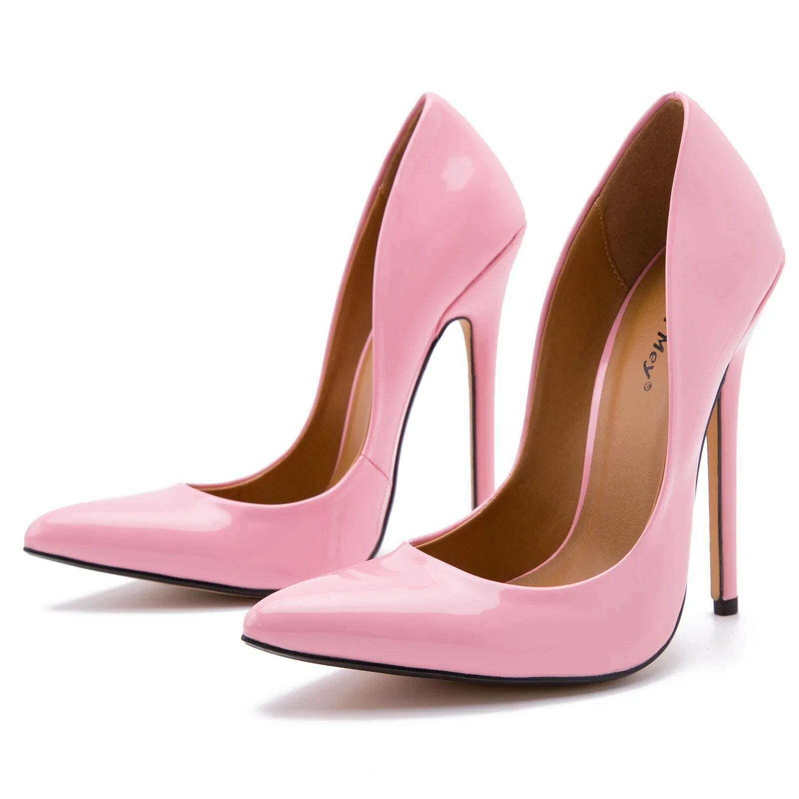 KIMLUD, Shoes Designer New Women Pumps Fashion Pointed Toe Patent Leather 14CM Thin Heels Novelty Modern Sandals Fashion Women's Shoes, KIMLUD Womens Clothes
