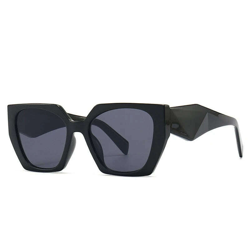 SO&EI Retro Polygon Cat Eye Colorful Sunglasses Women Fashion Brand Designer Clear Gradient Shades UV400 Men Sun Glasses - KIMLUD